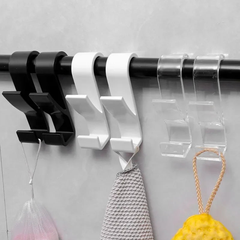 crochet mural adhésif moderne blanc noir transparent serviette support rangement utilisation multiple