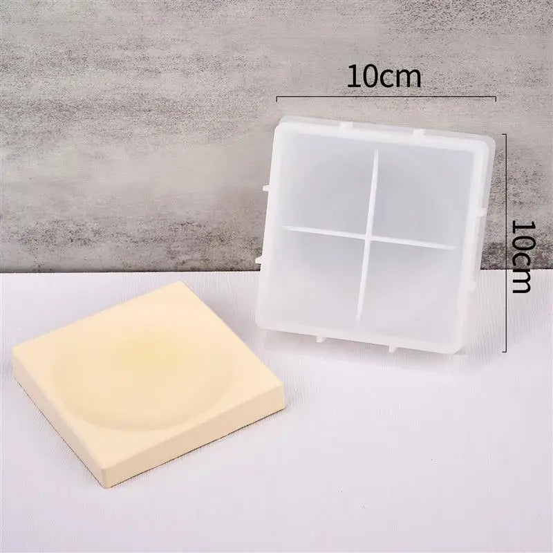 moules savon silicone géométriques modernes blanc rose gris jaune bleu