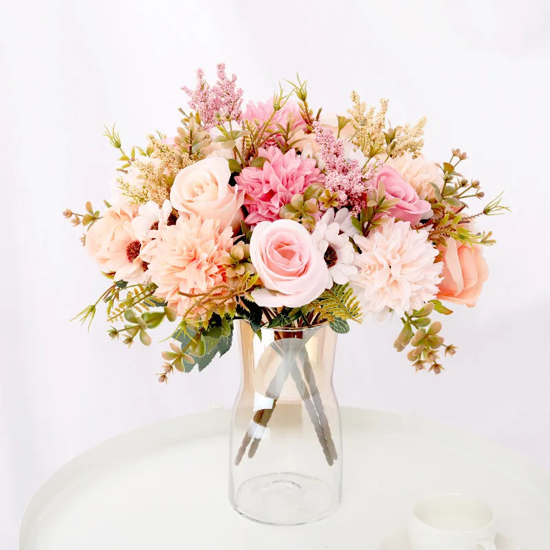 décoration intérieure bouquet fleurs artificielles modernes élégantes mariage anniversaire baby shower