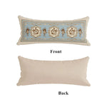 coussin carré velours floral oiseau vert beige traditionnel décor maison lit sofa nouvelle collection