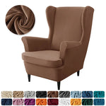 housse fauteuil oreilles velours extensible repose pied salon salon chambre