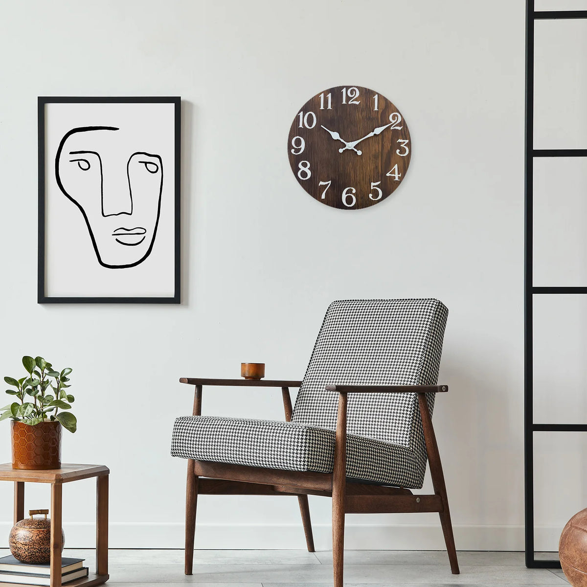 horloge murale bois naturel vintage 10 12 14 16 pouces quartz sourdine aiguille salon
