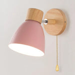applique murale moderne bois naturel lampe intérieur salon chambre interrupteur câble