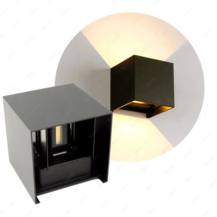 applique murale moderne noir led contemporaine 220v ip65 abs 6w 10w