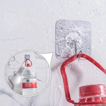 crochets auto adhésifs transparents porte sacs fleurs découpées moderne cuisine salle bain