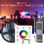 Ruban led 60 diodes rgb adhésif contrôle rf moderne chevaux multicolore