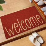 tapis d'entrée rouge welcome extérieur intérieur antidérapant moderne simple sol salle bain cuisine
