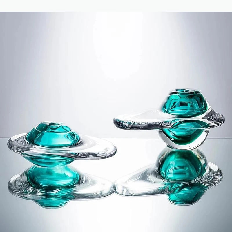 bougie verte transparente moderne souple ondulée chambre salon