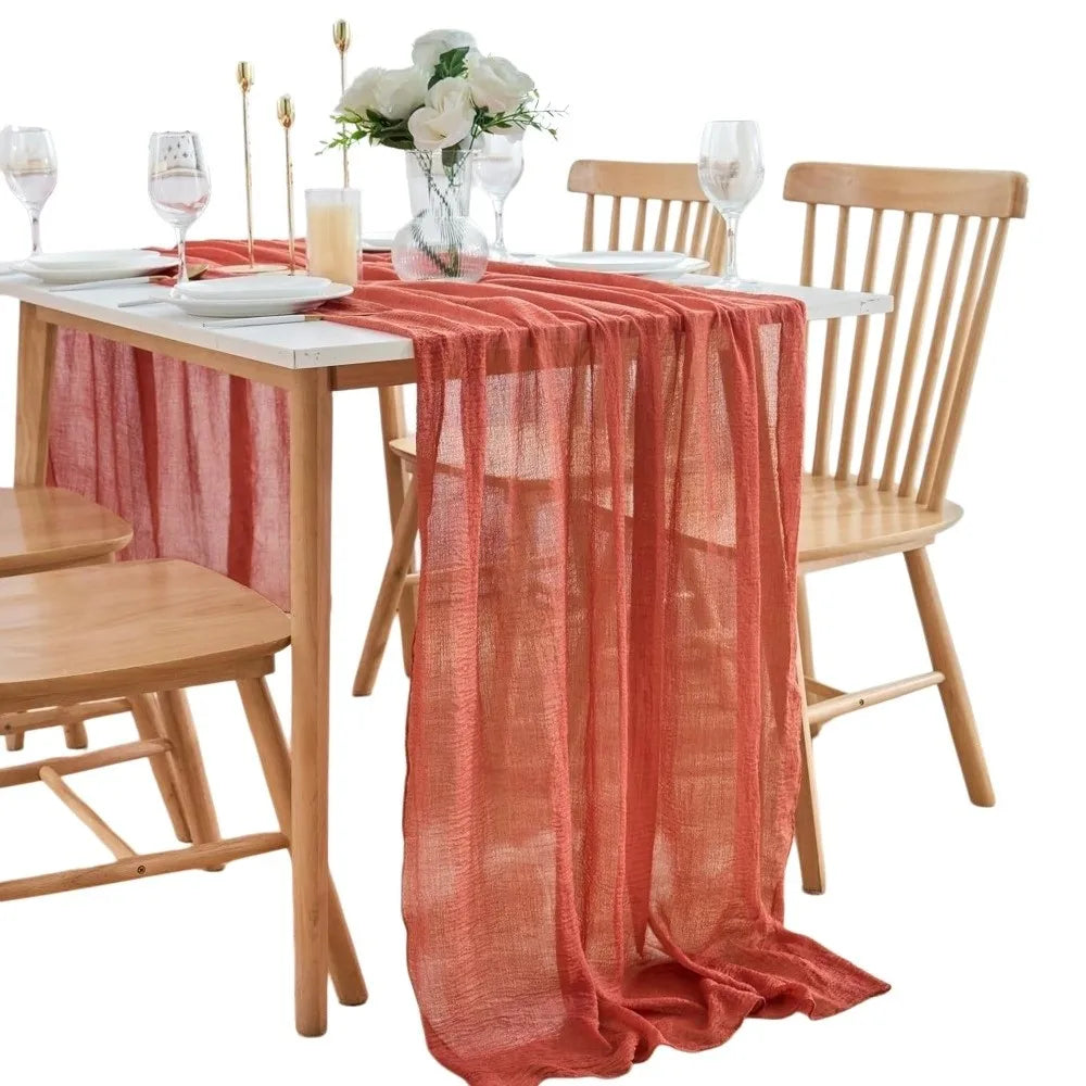 table cuisine chemin table beige rose classique opaque polyester 80x300 cm farmhouse