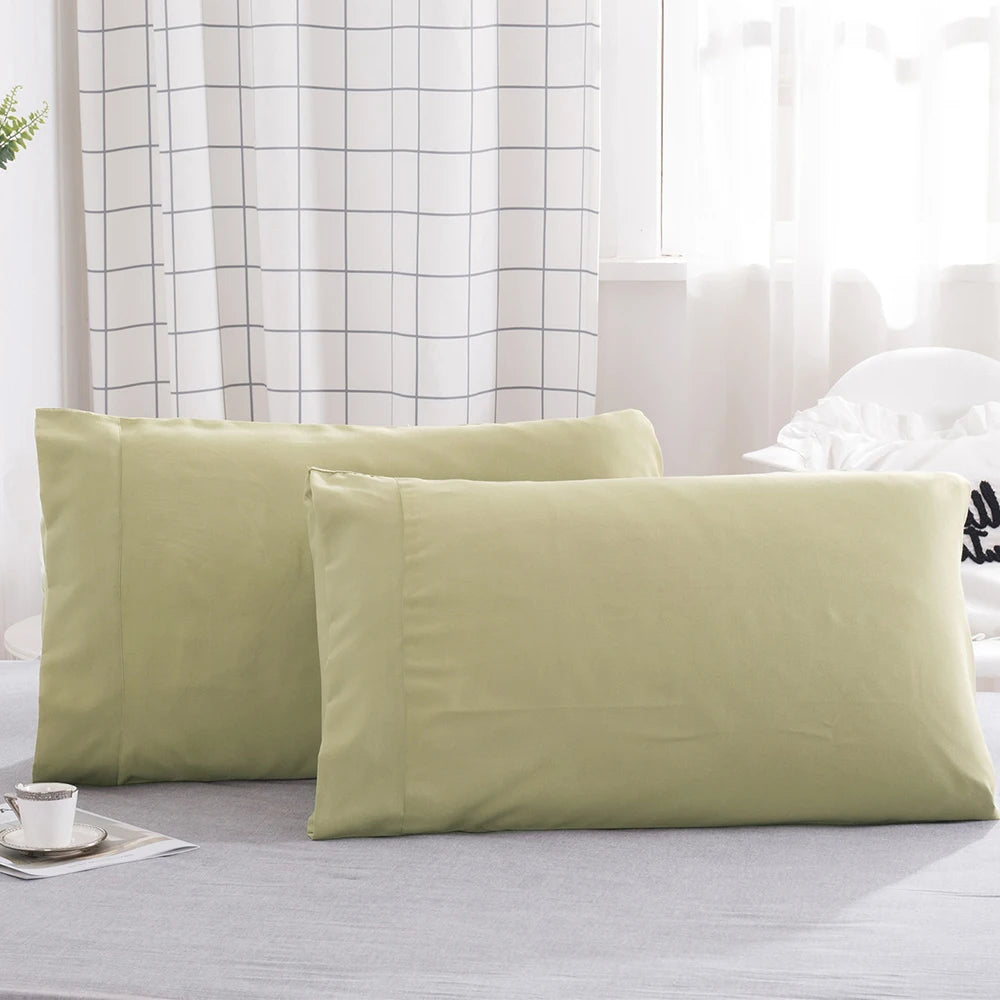 protège oreiller gris uni moderne qualité polyester lit maison simple 20x30inch