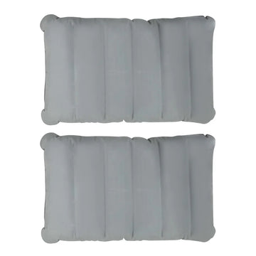 coussin gonflable voyage bleu rouge gris confortable portable valve gonflage