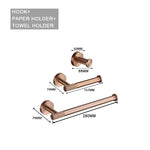 accessoires salle bain or rose moderne porte serviettes savon verre téléphone double rangée