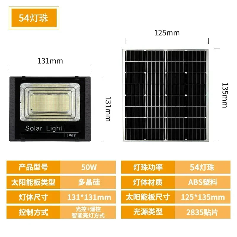 lumière solaire led ip67 moderne autoinstallation vacances 100w 200w 300w 500w 6v abs noir