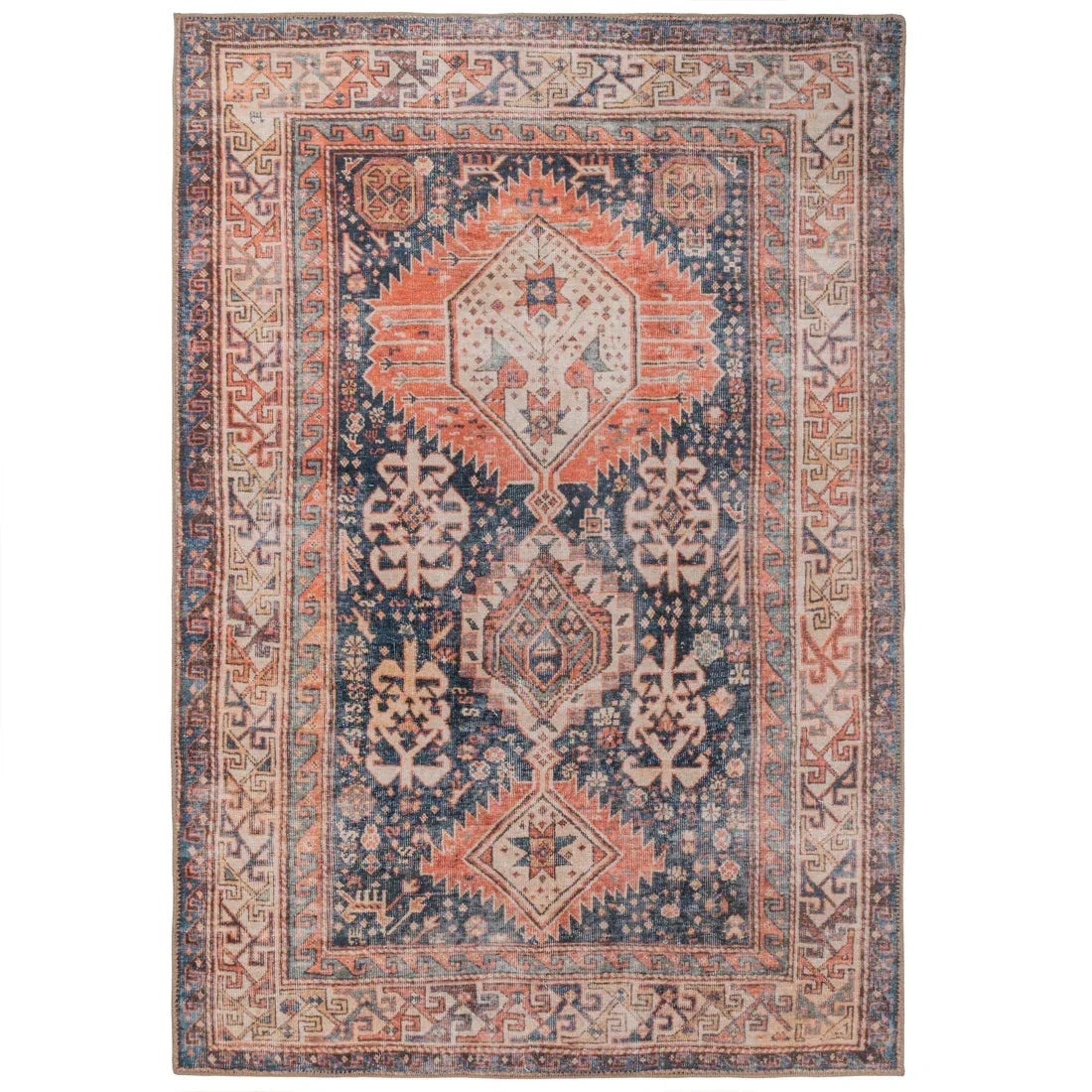 tapis traditionnel ornements géométriques couleurs vives salon chambre prière 40x60cm
