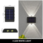 Lampes murales solaires LED modernes 10 blanc chaud jardin extérieur ip65 autonomes vacances