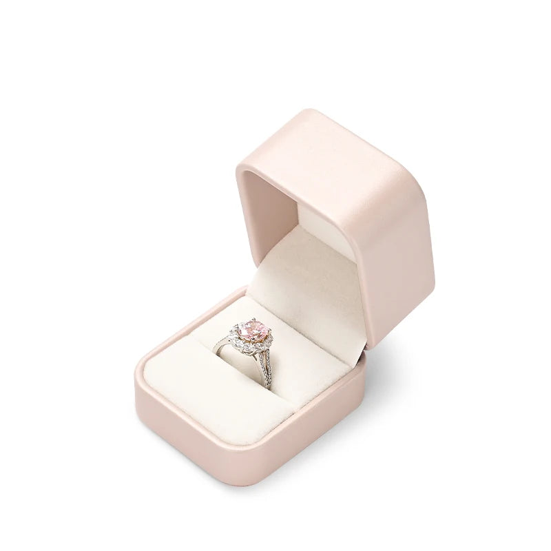 boîte bijoux rose rangement bague collier boucles oreilles bracelet organisation élégante moderne respectueux environnement