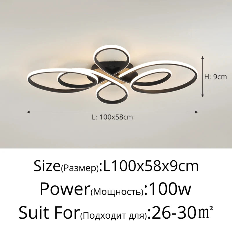 plafonnier led moderne blanc noir circulaire contemporain télécommande suspension intérieure decoration