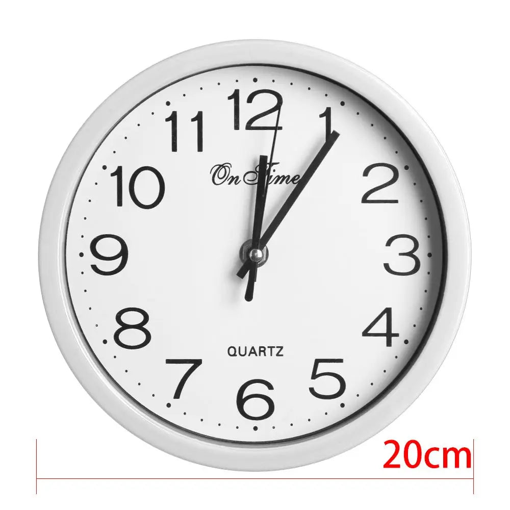 horloge murale moderne quartz aiguille noir cadre blanc étude chambre cuisine