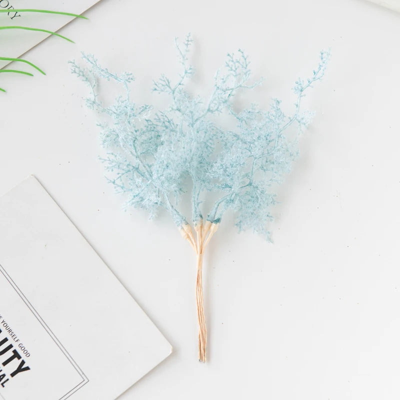 guirlande fleurs séchées blanc bleu rose vert décoration noël mariage rustique festiveextérieur