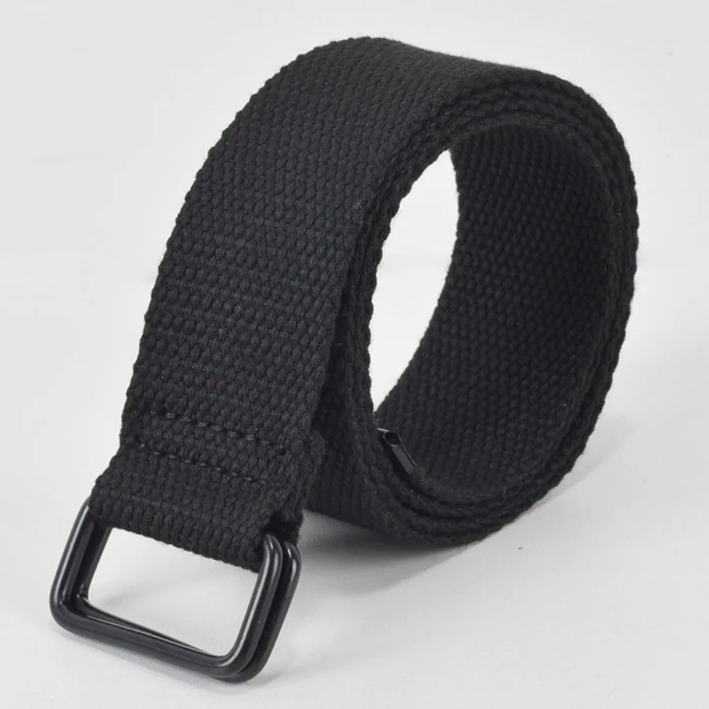 ceinture tissu unisexe beige simple boucle noire opacite 110cm 130cm black brown grey pink