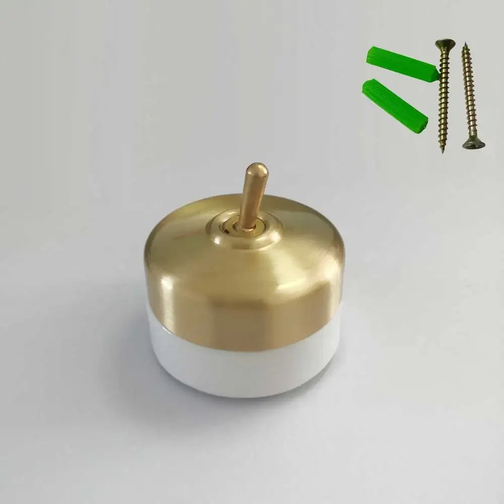 socle lampe vintage or noir rayures horizontales fixations maison DIY deco