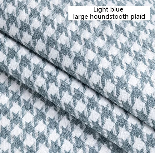 tissu houndstooth orange gris bleu marine vert noir blanc classique résistant couture 100x150cm