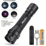 lampe torche noire infrarouge lumineuse intense résistante moderne tringle modes réglables