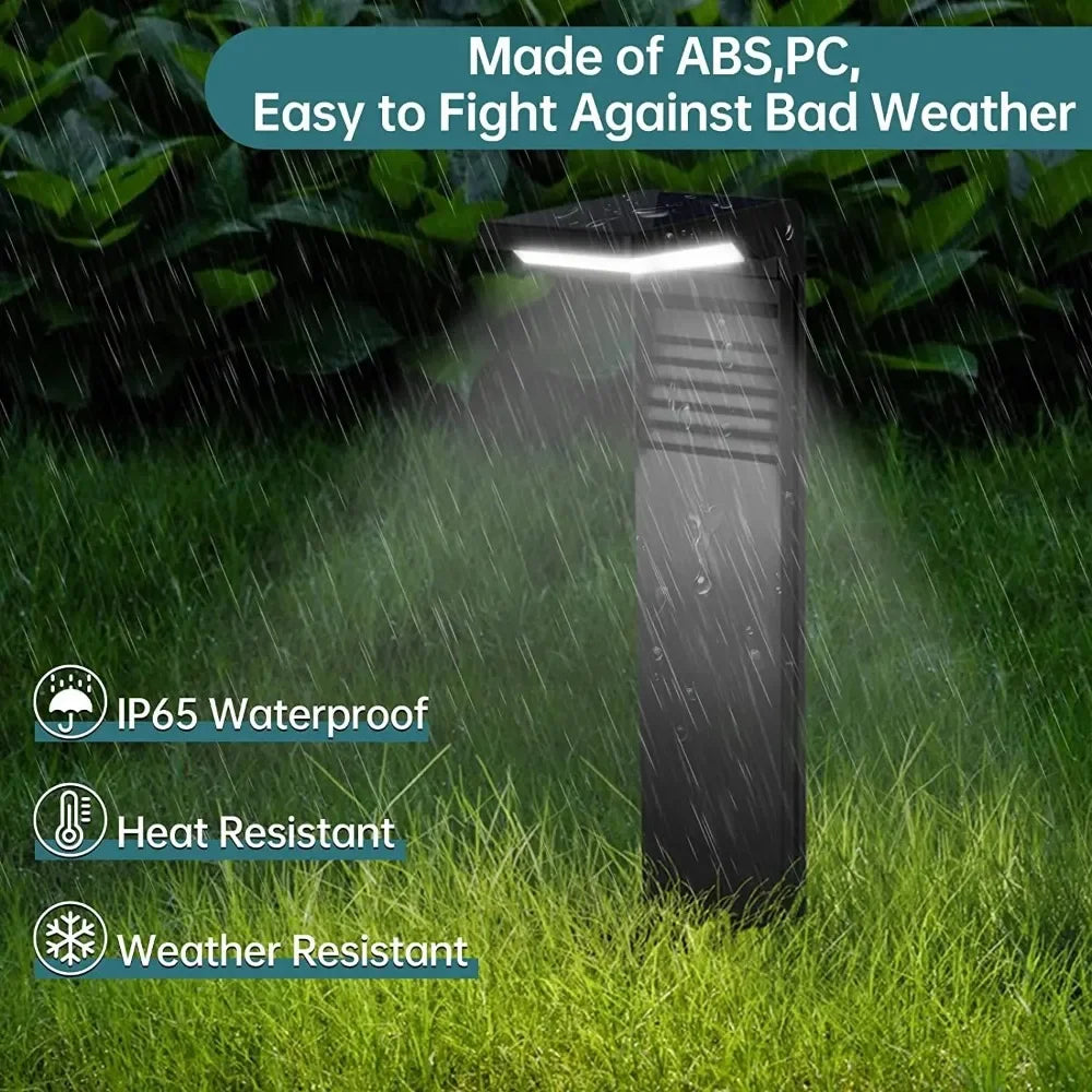 lampes solaires étanches noires modernes protection ip44 led decoration exterieure