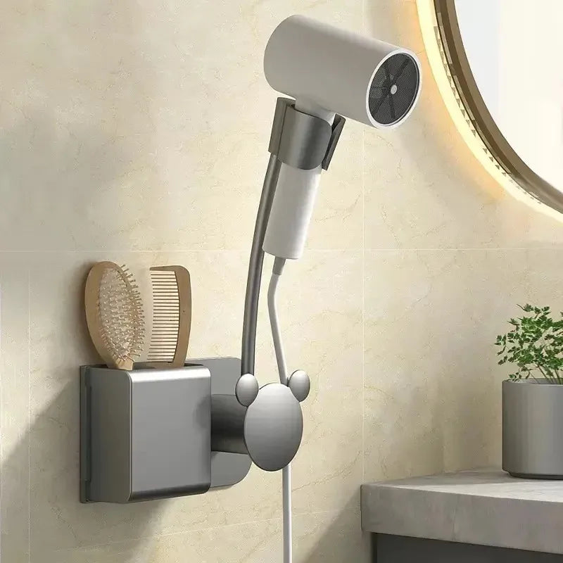 aspirateur mural gris moderne adhésif brosse peigne porte aspirateur