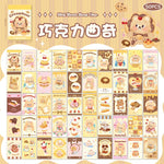 autocollants kawaii ours mignons rose beige blanc diy scrapbooking cartes postales