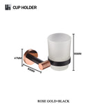 accessoires salle bain moderne porte serviettes noir cuivre doré fixations murales minimalistes