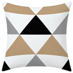 lot coussins décoratifs géométriques blanc noir beige canapé salon moderne polyester