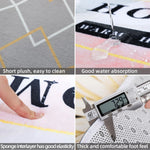 tapis bain dessin animé ours mignon moderne multicolore anti dérapant polyester