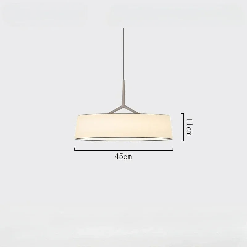 suspension lumineuse moderne minimaliste abat jour blanc structure marron texturé métal 90 260V