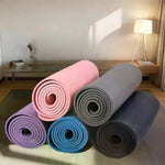 tapis yoga bleu rose gris moderne antidérapant 173cm 61cm texture tissage confortable sport pilates