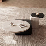tables basses modernes bois marbre gris clair noir sans porte assemblage facile meubles salon