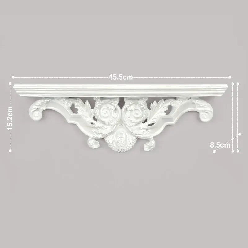 étagères murales décoratives or blanc sculptures végétales ornements floraux classique baroque figurines vases