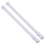 tige rideau douche blanc tension ressort extensible respectueux environnement moderne fixe sans perçage