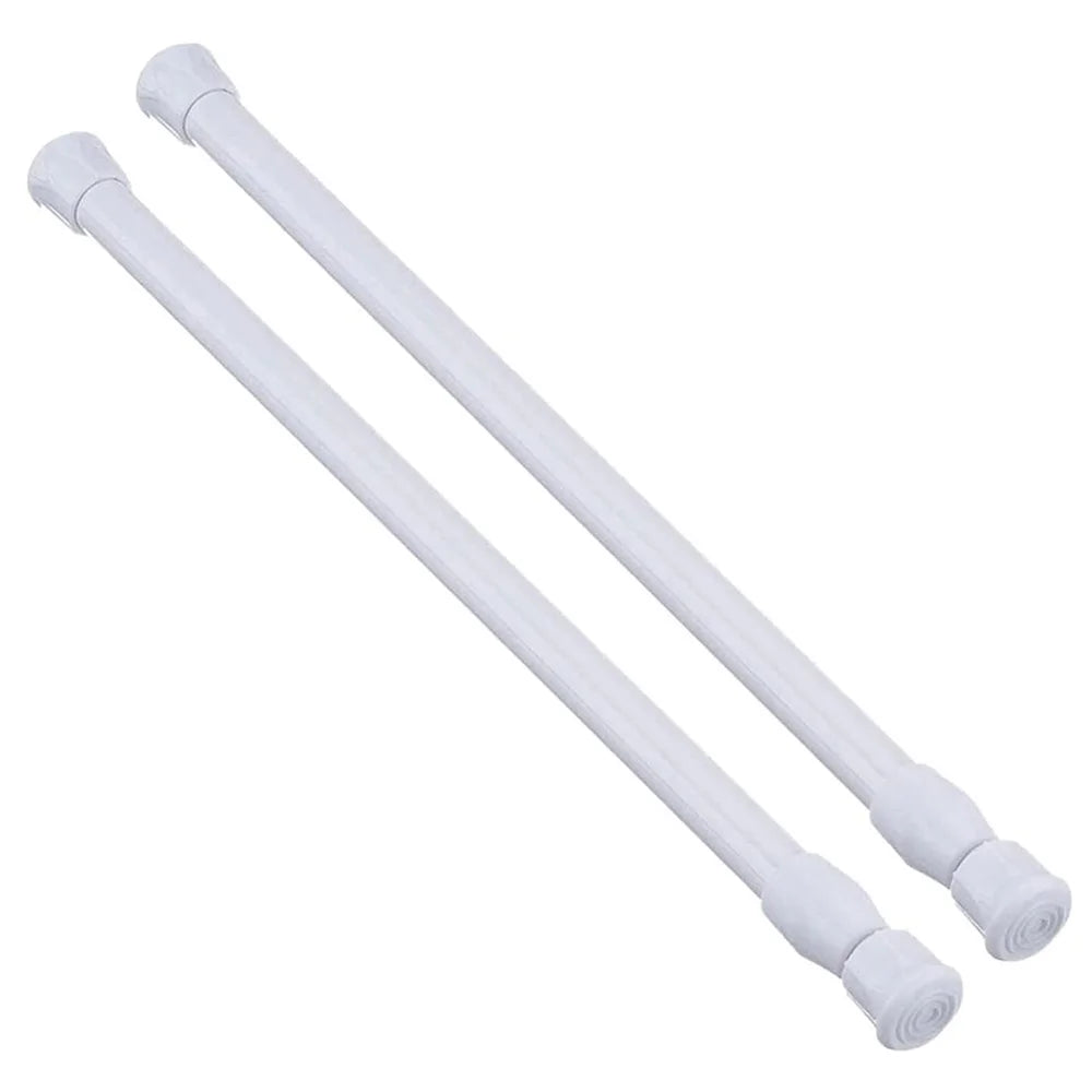 tige rideau douche blanc tension ressort extensible respectueux environnement moderne fixe sans perçage