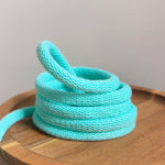 cordons macramé polyester 6mm bleu clair blanc vert rose jaune gris beige créatif artisanal