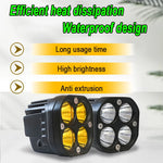 projecteurs led travail 40w ip67 jaune blanc noir modernes robustes
