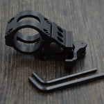 support rail monture lampe torche vissage clé allen noir surface mate