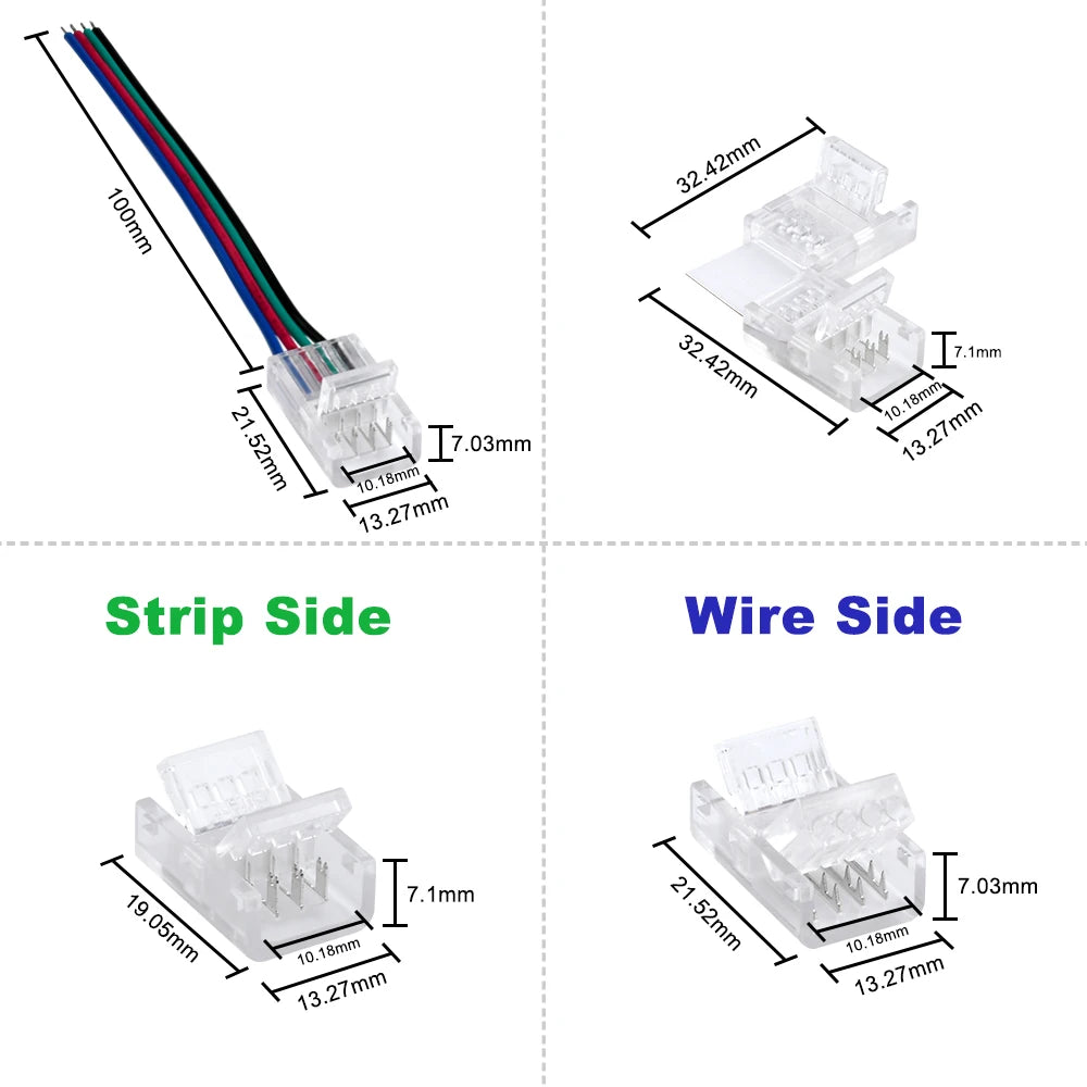Ruban led transparent moderne clips câbles ip20 ip65 certification fcc rohs
