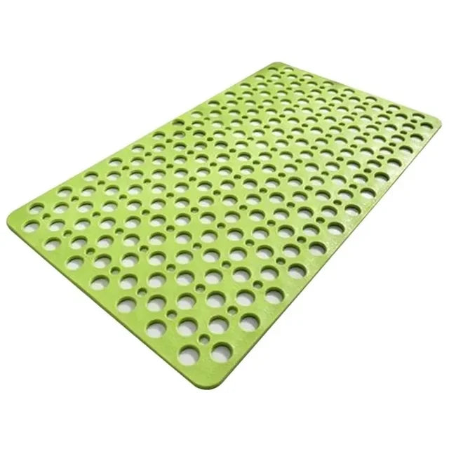 tapis bain antidérapant gris moderne perforations adhésif salle bain respectueux environnement lavable machine