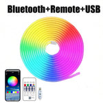 ruban led néon multicolore 5v usb bluetooth télécommande application synchronisation musicale clips moderne