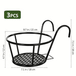 support fleurs moderne fer noir grille ajourée détachable balcon intérieur 1pc 2pc 3pc