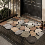 tapis d'entrée gris moderne résistant salissures antidérapant 40x60cm 50x80cm