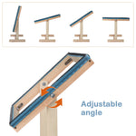 Cadre broderie bleu marine beige tissu pointillé vis clips tournevis pratique robuste 25cm 36cm