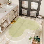 tapis bain doux moelleux rose clair vert pastel bleu clair moderne confortable