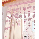 rideau decoratif doux papillons etoiles rose velours semi transparent enfantin chambre fille